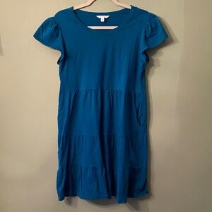 Teal Short Sleeve Dress